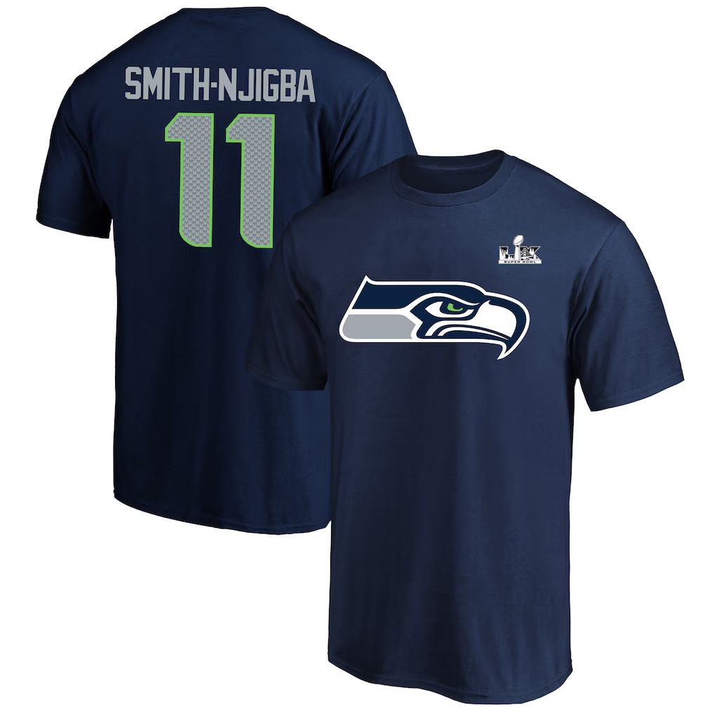 Men 2026 NFL Seattle Seahawks T-shirt blue 012